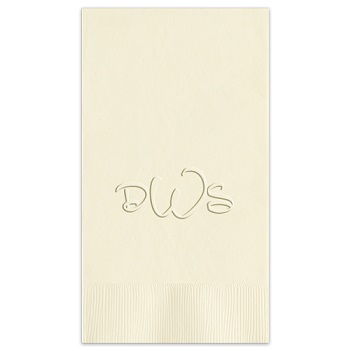 Anthony Monogram Guest Towel - Embossed