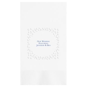 Lavish Embossed-Frame Guest Towel - Foil-Pressed