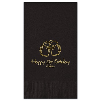 Cocktail Guest Towel - Foil-Pressed