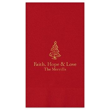 Christmas Guest Towel - Foil-Pressed