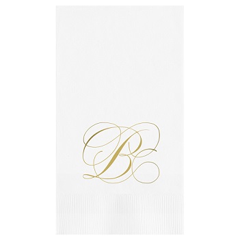 Flourish Guest Towel - Foil-Pressed