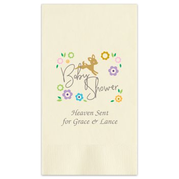 Little Deer Baby Shower Guest Towel - Printed