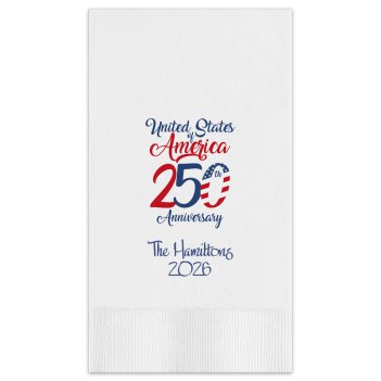 USA 250 Years Guest Towel - Printed