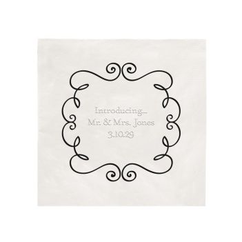 Lavish Foil-Frame Napkin - Embossed