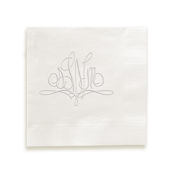 Paris Monogram Napkin - Embossed