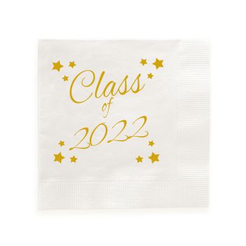 Stars Graduation Napkin - Foil-Pressed