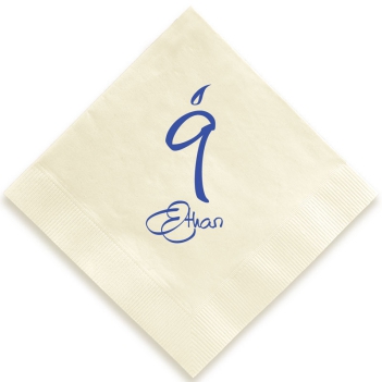 Birthday Candles Napkin - Foil-Pressed