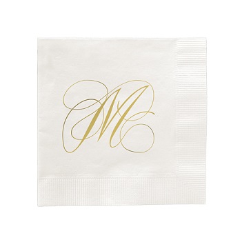 Flourish Napkin - Foil-Pressed