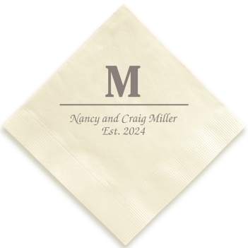 Initial and Name Napkin - Printed