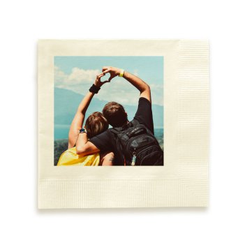 Custom Photo Napkin - Full-Color Printed