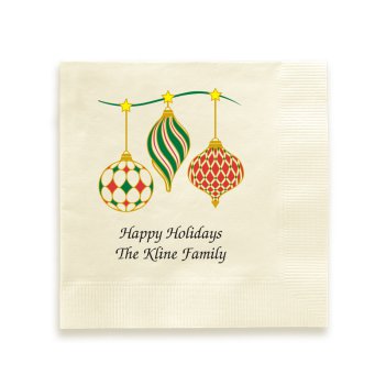 Christmas Ornaments Napkin - Printed