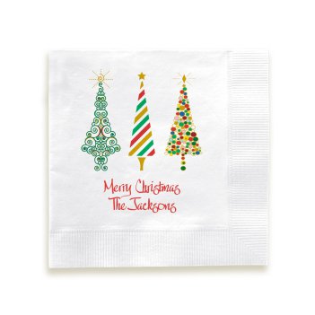 Christmas Trees Napkin - Printed