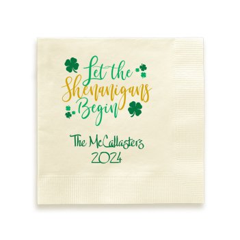 Let the Shenanigans Begin Napkin - Printed