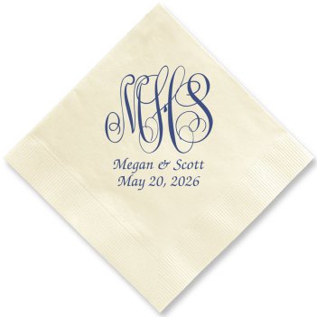 Pamplona Couples Wedding Napkin - Printed