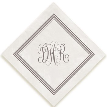 Embassy Delavan Monogram Luxury Napkin - Full-Color Printed