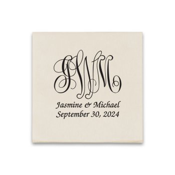 Pamplona Couples Wedding Coaster Napkin - Raised Ink