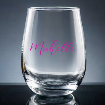 Radiant Printed Stemless Wine Glass