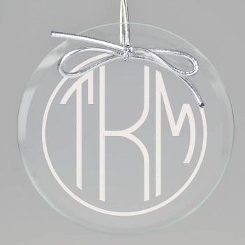 Terrace Monogram Keepsake Ornament - Circle
