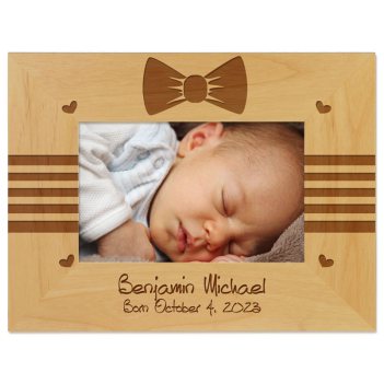 Bowtie Baby Engraved Picture Frame