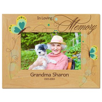 Butterfly Kisses Memorial Printed Picture Frame