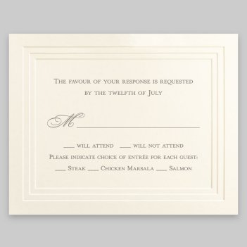 Yorkshire Response Card - Raised Ink