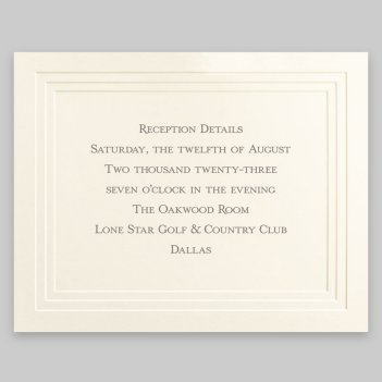 Yorkshire Reception Card - Raised Ink