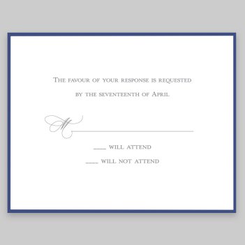 Navy Silhouette Response Card - Raised Ink