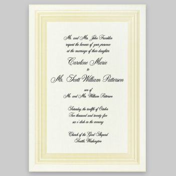 Amour Wedding Invitation Card - Raised Ink