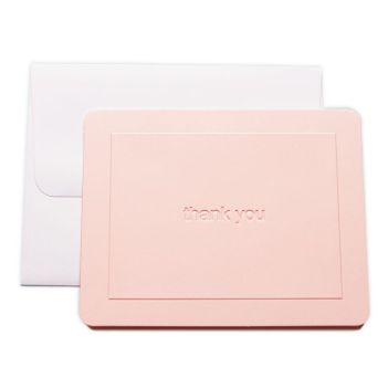 Pink Thank You Note - Triple Thick