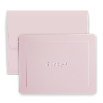 Pink Thank You Note - Triple Thick