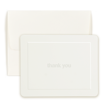 Ivory Thank You Note - Triple Thick