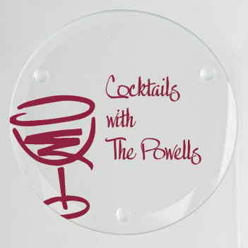 Wine Glass Coaster - Printed Raised Ink Wine Glass Coaster - Printed Raised Ink