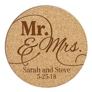 Mr and Mrs Cork Coaster