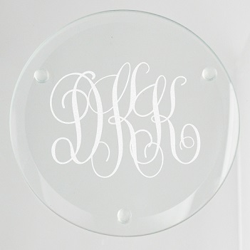 Bronson Monogram Glass Coaster