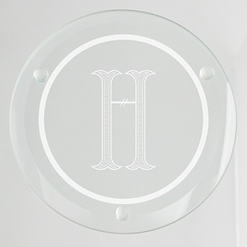 Rockford Initial Glass Coaster
