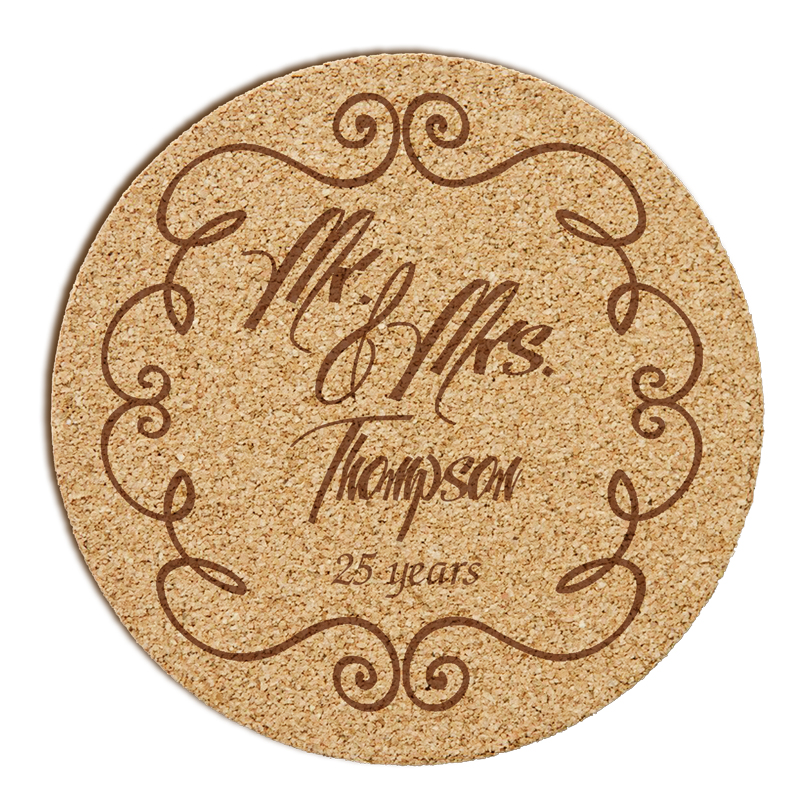 Mr And Mrs Cork Coaster Personalized Wedding Coasters