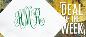Delavan Monogram Printed Napkins
