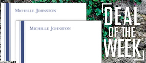 Stately Striped Correspondence Cards