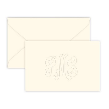 Classic Monogram Horizontal Enclosure - Embossed