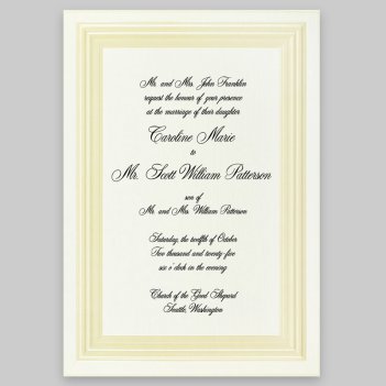 Amour Wedding Invitation Card - Raised Ink