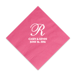 Serenity Personalized Napkins for Wedding Showers